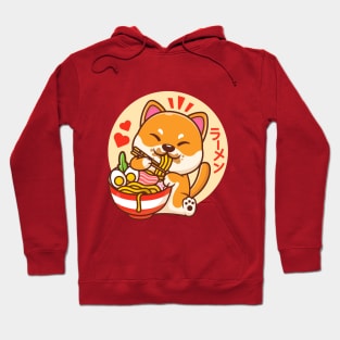 Shibu Inu enjoying ramen, Itadakimas Hoodie